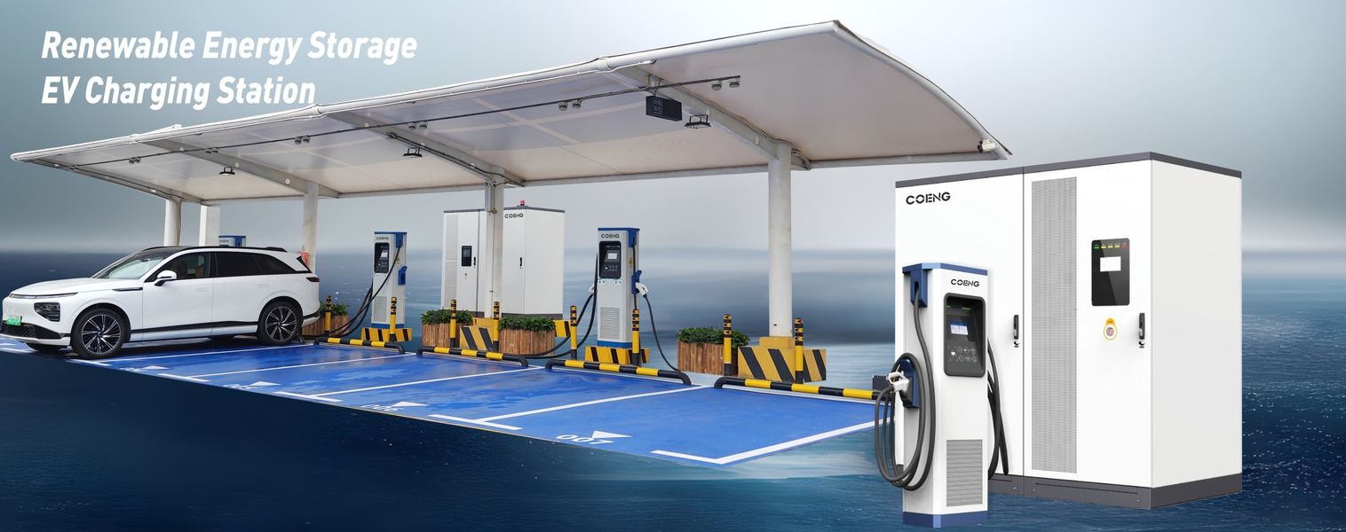Stacja ładowania pojazdów elektrycznych z przechowywaniem energii odnawialnej